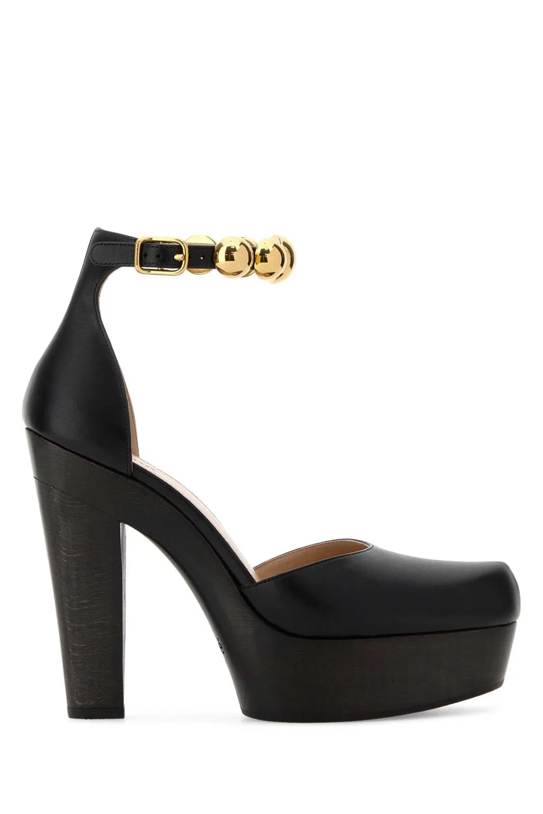 Black Leather Lola Pumps