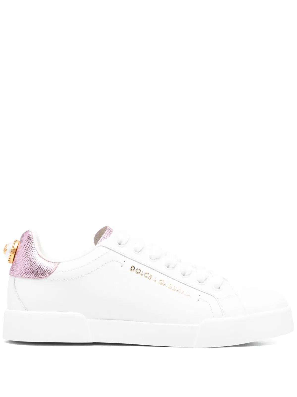 Dolce & Gabbana Portofino Leather Low-Top Sneakers