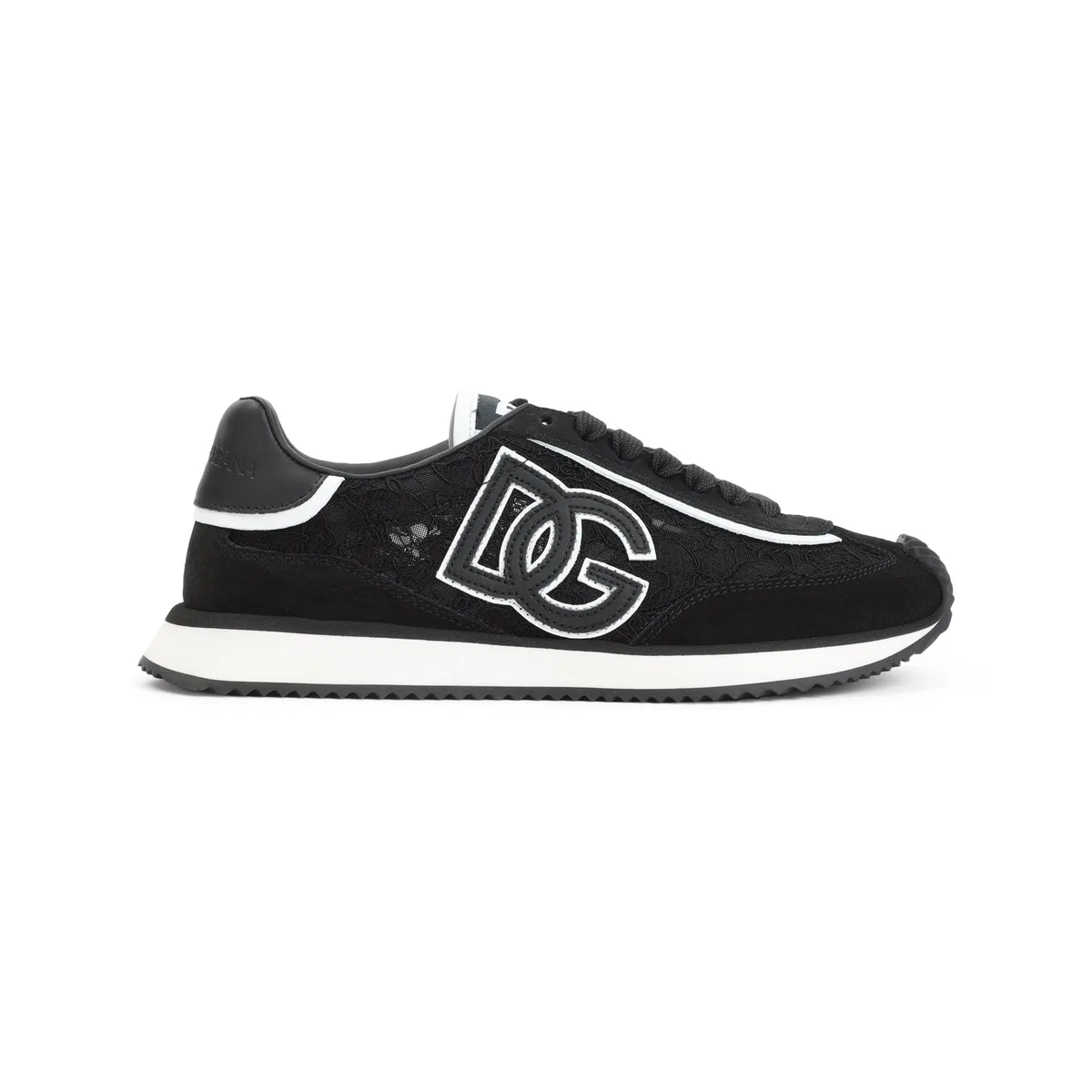 Dolce & Gabbana Dg Cushion Lace-Detailed Suede Sneakers