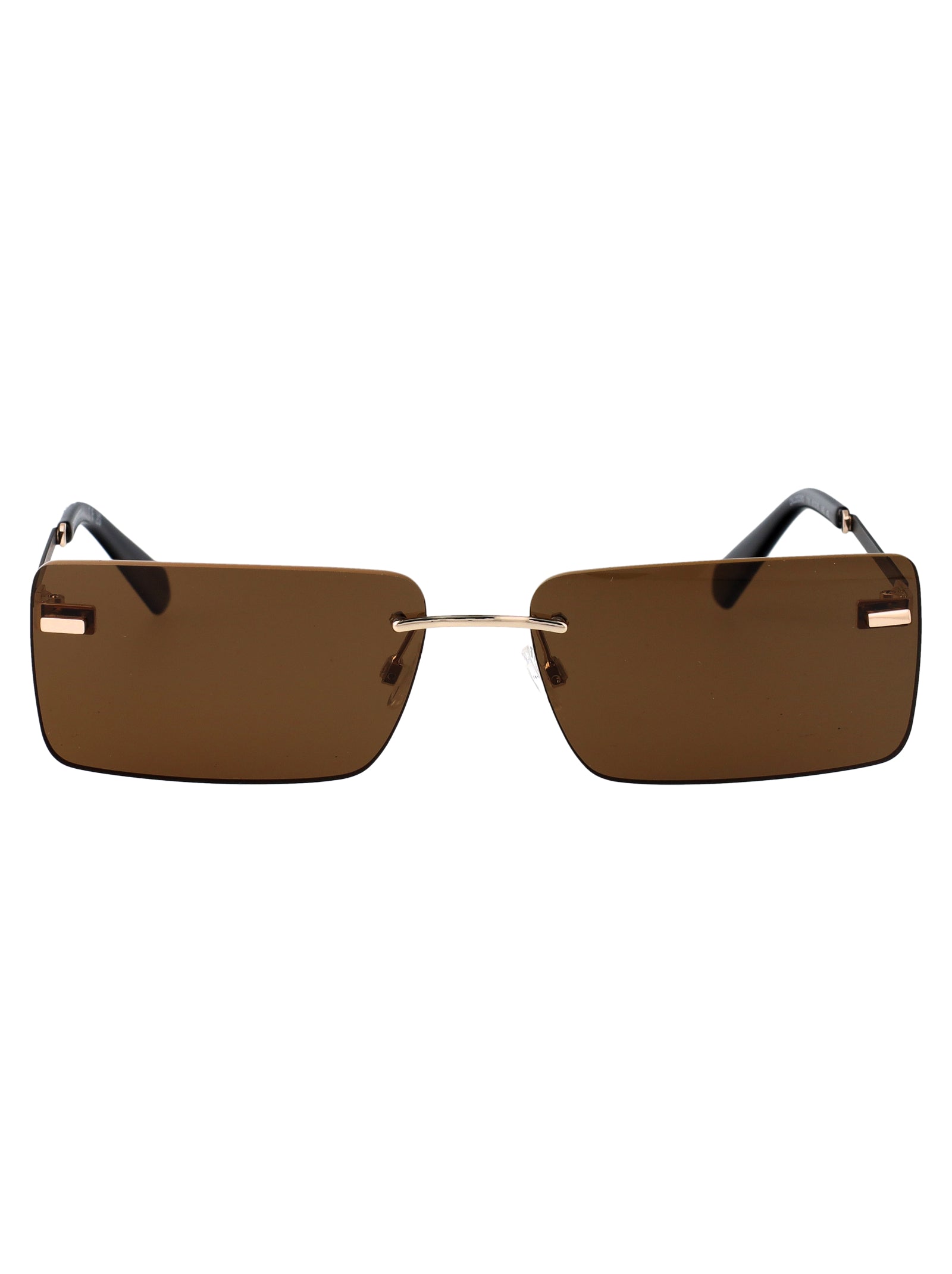 Gold/Brown Metal Sunglasses