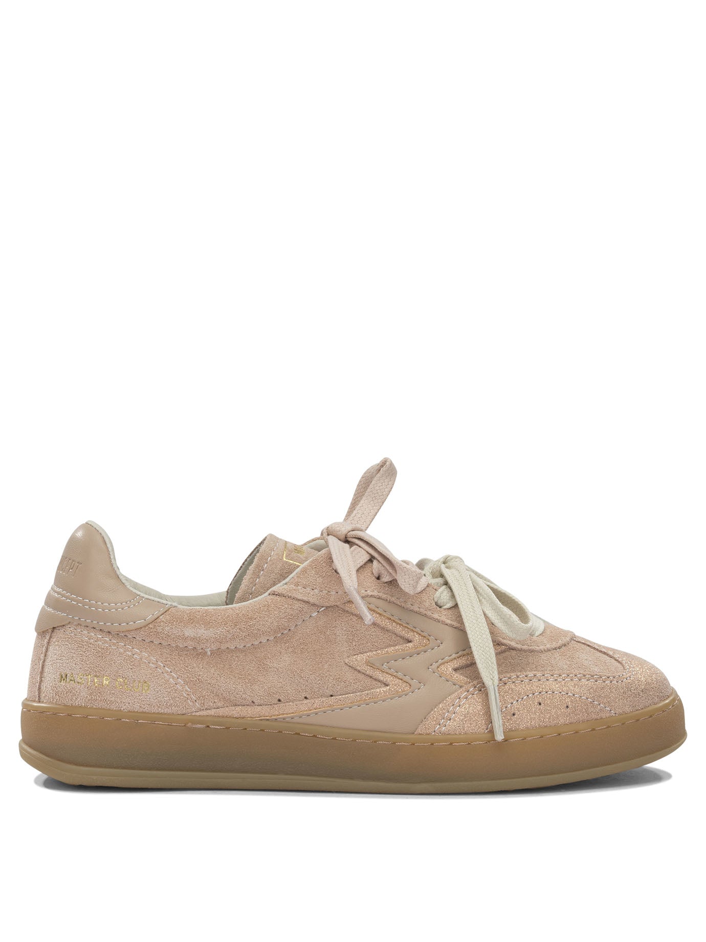 Pink Suede Leather Rubber Sneakers