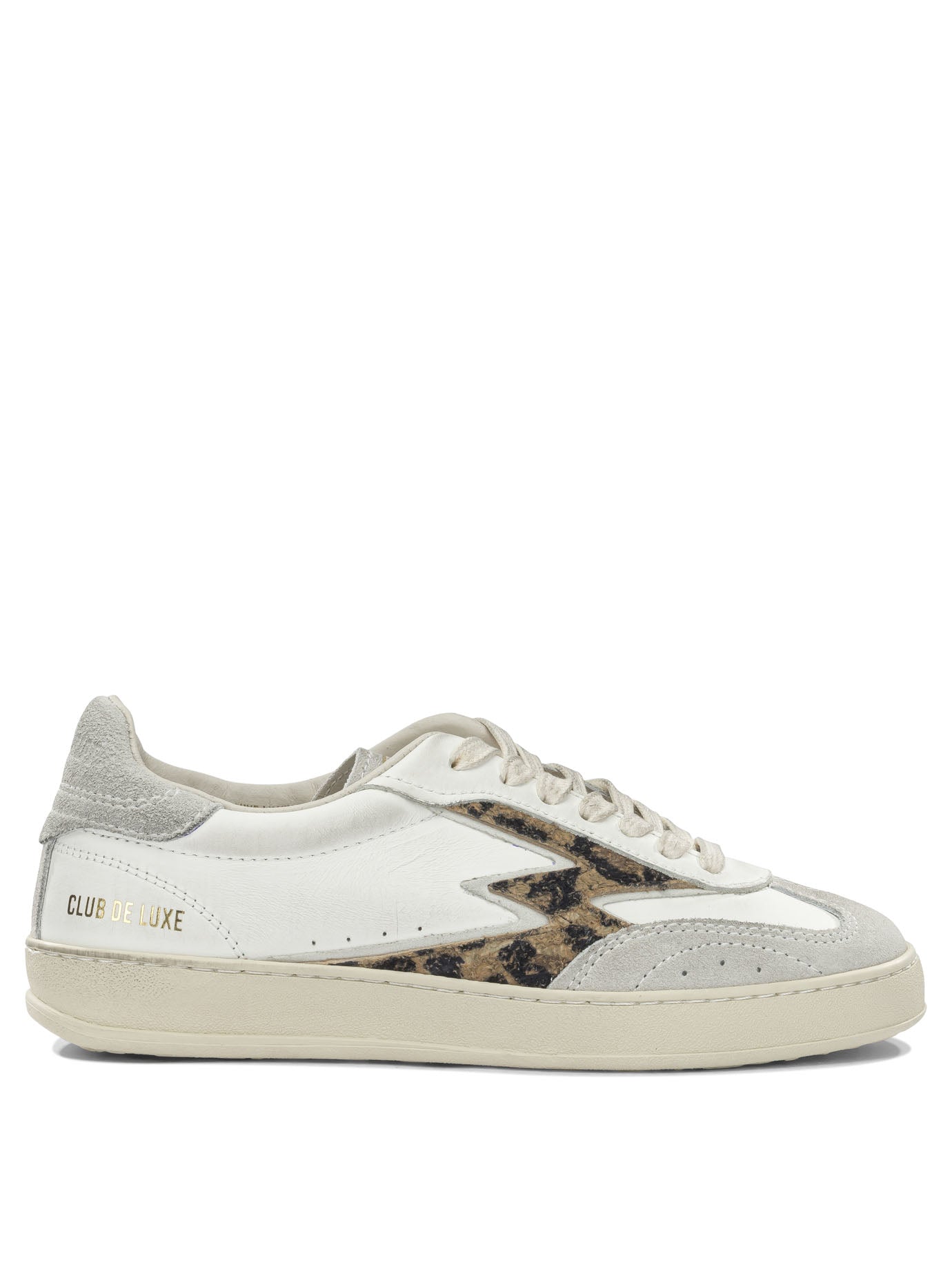 White Leather Rubber Sneakers