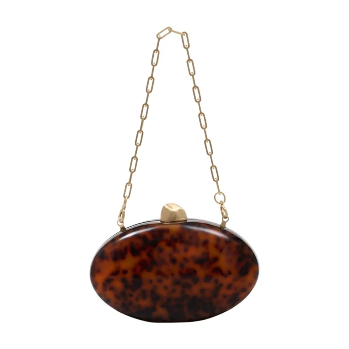 Cult Gaia Brown Acrylic Clutch