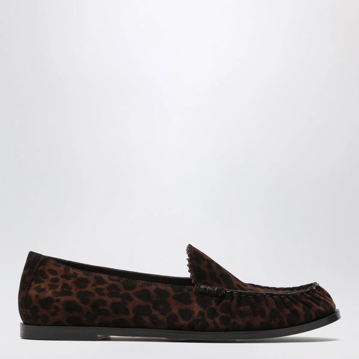 Leopardprint Suede Loafers