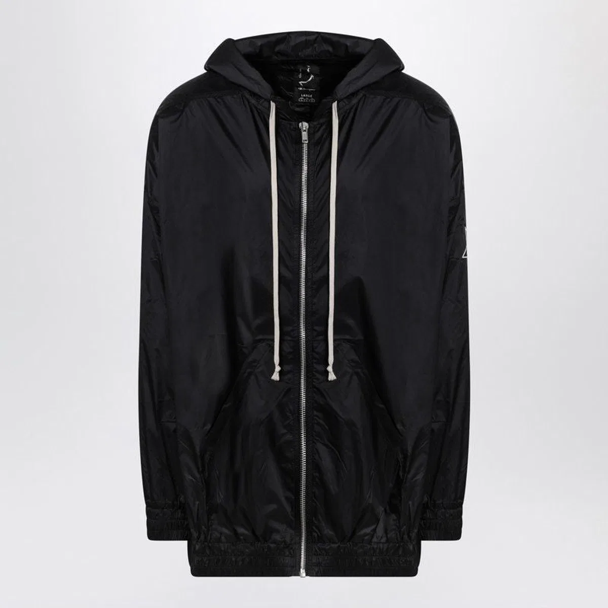 Rick Owens X Champion Lightweight Black Zip Jacket In Nylon