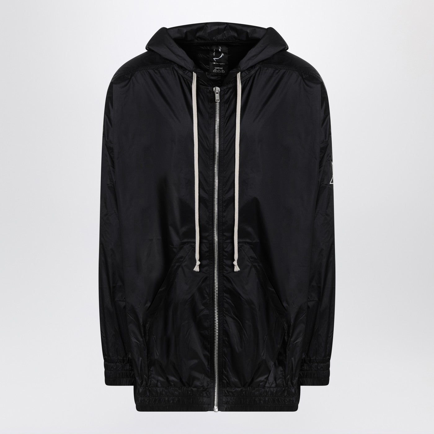 Lightweight Black Zip Jacket In Nylon