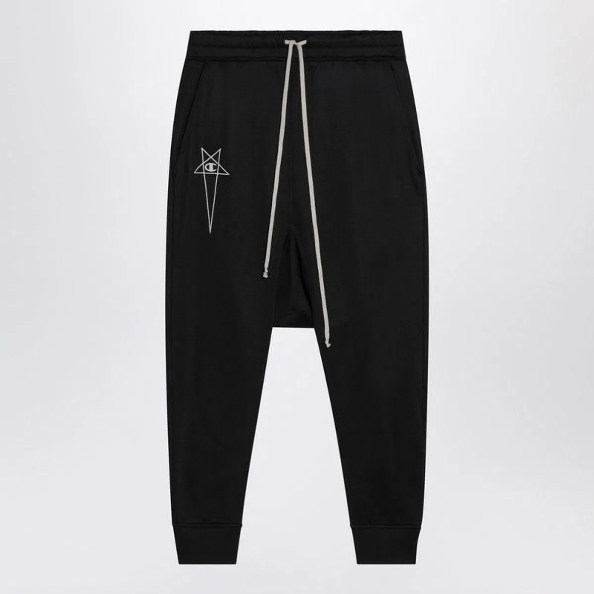 Rick Owens X Champion  Black Prisoner Drawstring Joggers