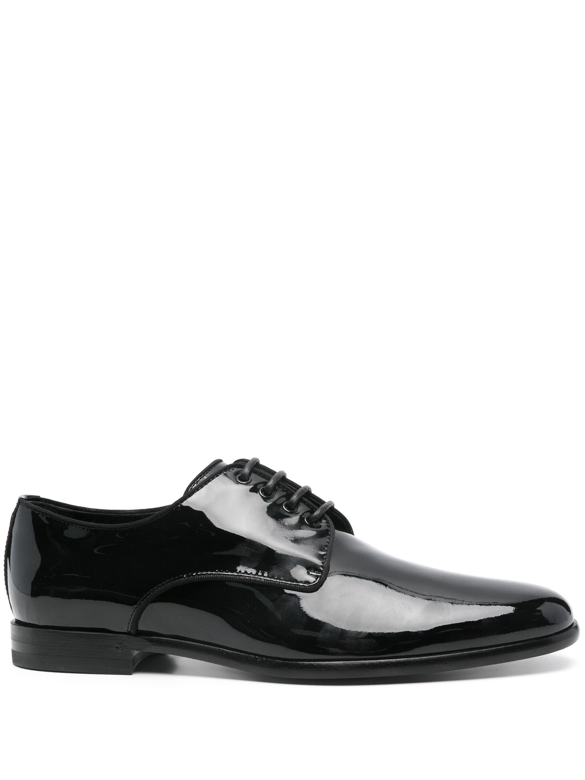 Dolce & Gabbana Raffaello Black Leather Derby Shoes