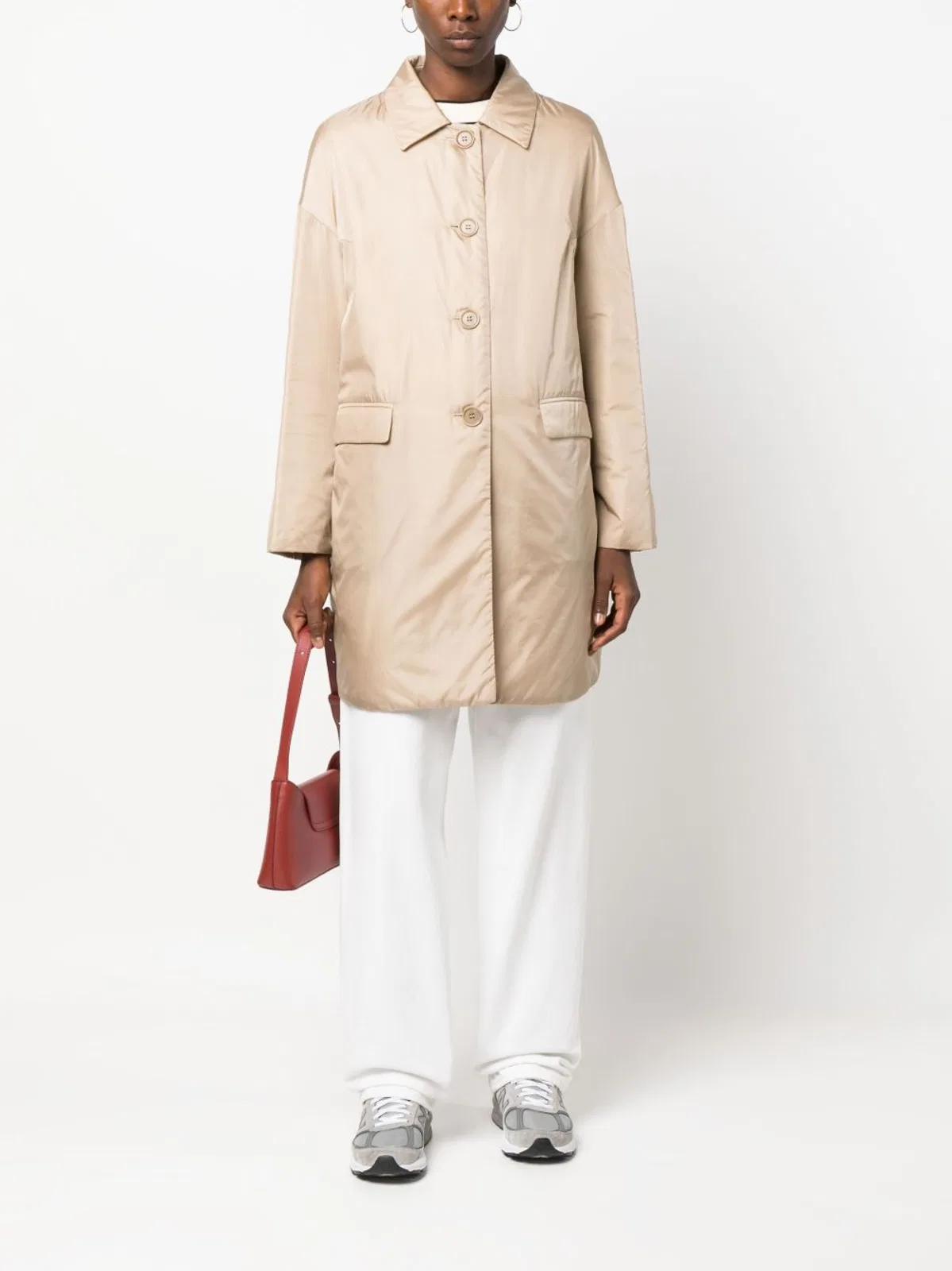 Aspesi Casual Long Sleeve Notched Collar Jacket In Neutral