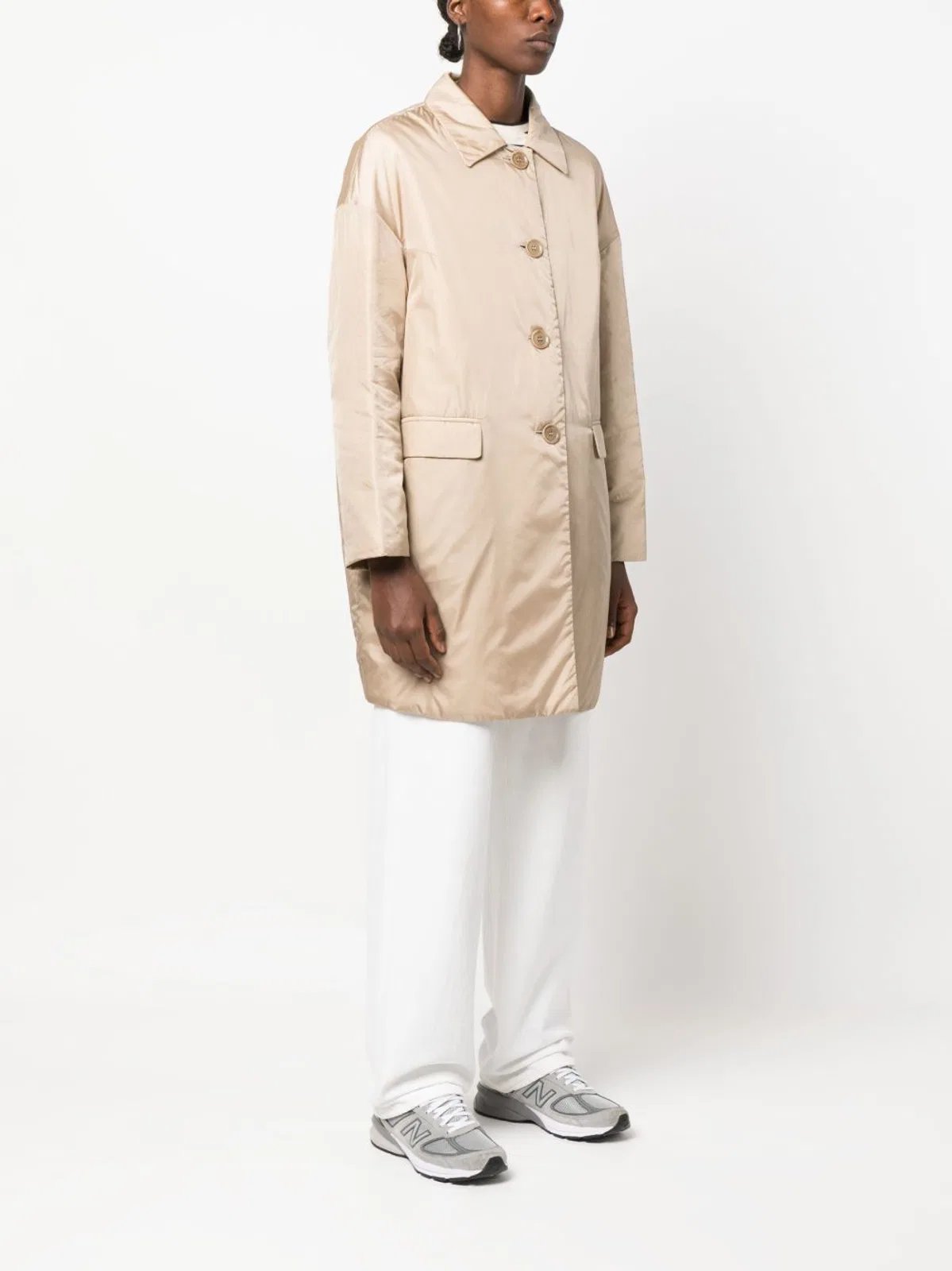 Aspesi Casual Long Sleeve Notched Collar Jacket In Neutral