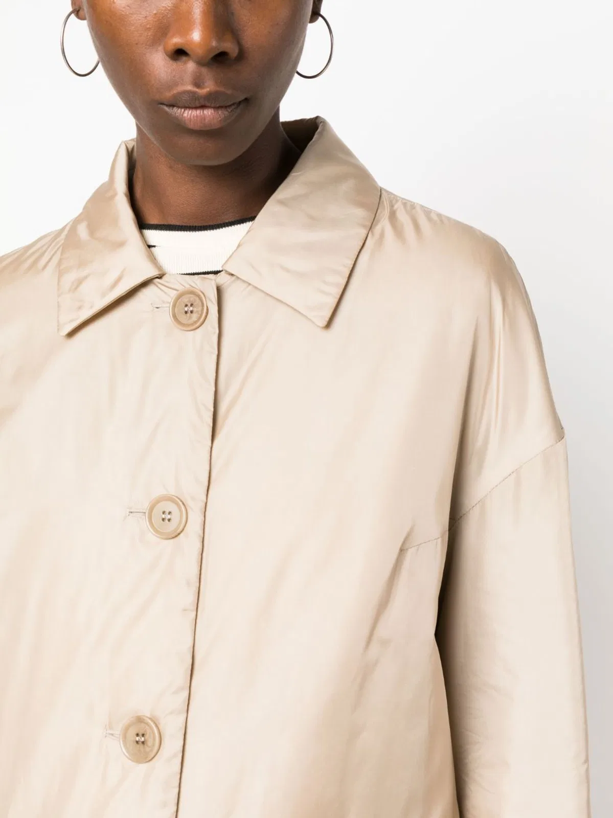 Aspesi Casual Long Sleeve Notched Collar Jacket In Neutral