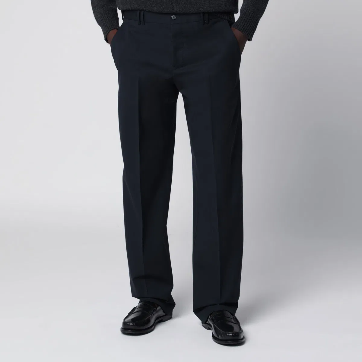 Blue Woolblend Trousers
