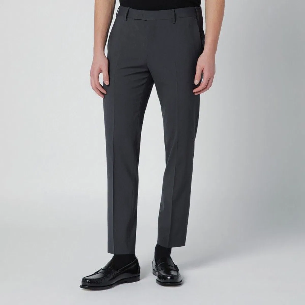 Grey Trousers In Wool Blend