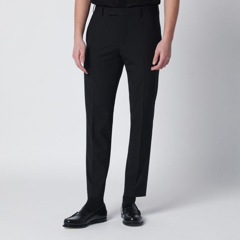 Black Woolblend Trousers