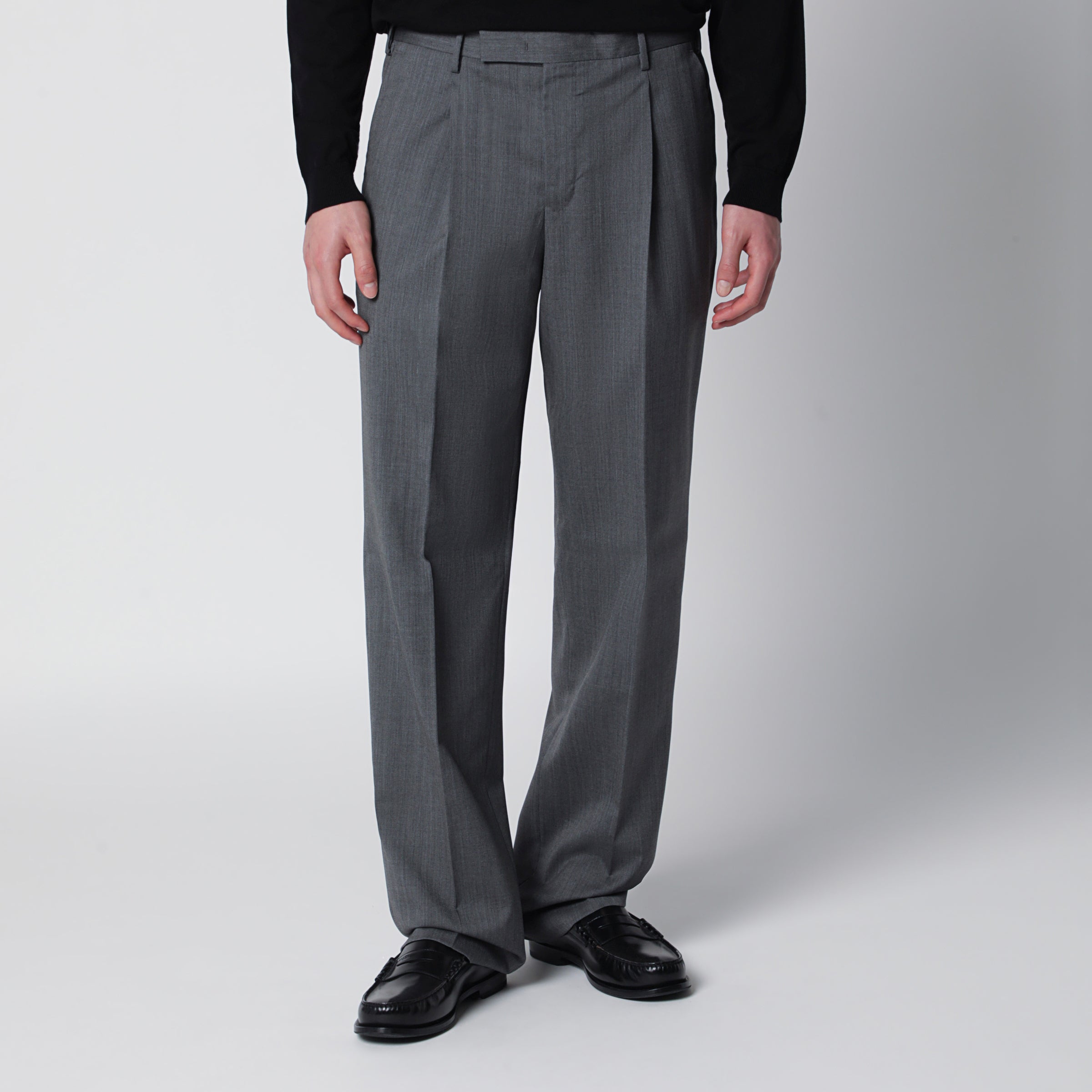 Grey Pants In Virgin Wool