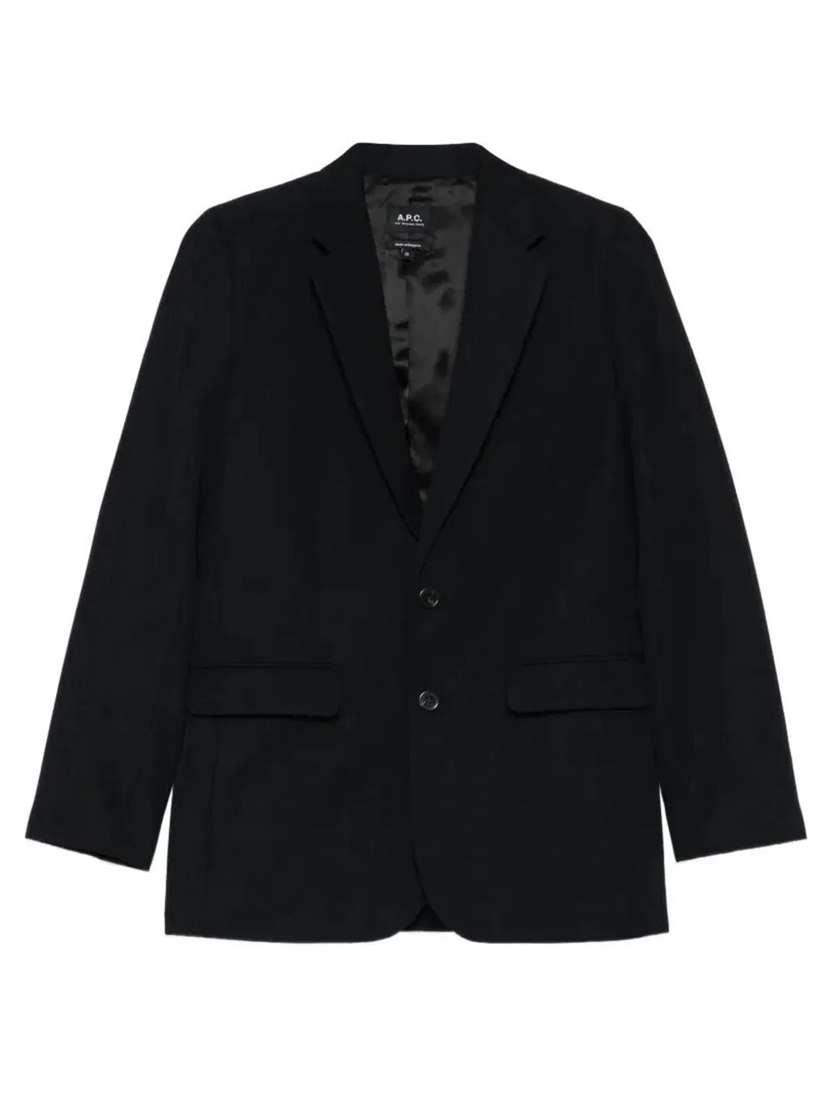 A.p.c. Wool Blend Single Breasted Tailored Blazer In Blue