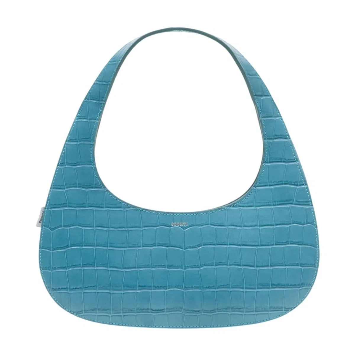 Coperni Croco Louo Swipe Handbag In Blue