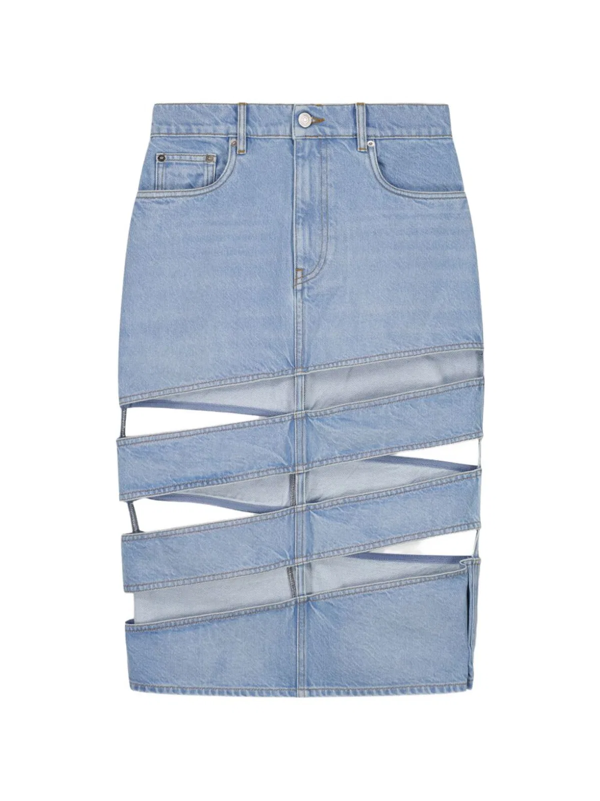 Coperni Light Blue Cotton Skirt