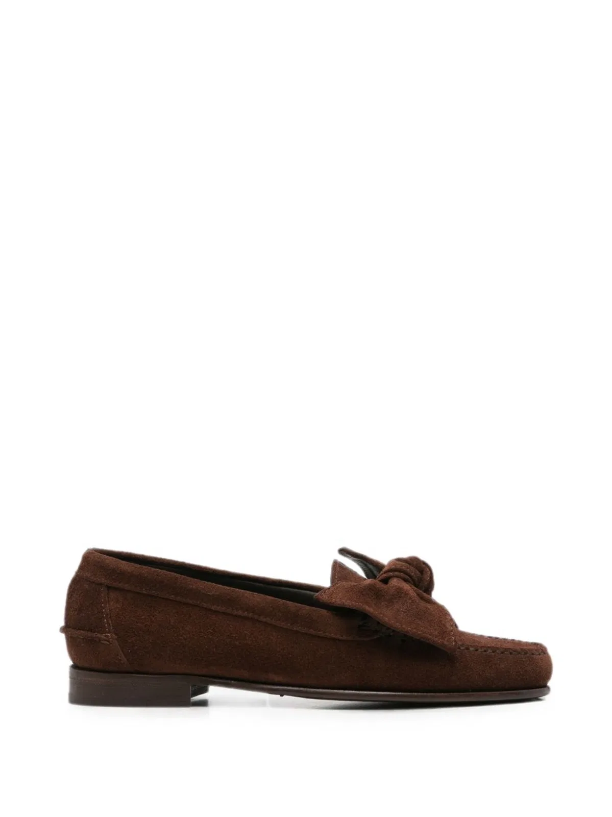 Hereu Corbati Suede Leather Loafers In Brown