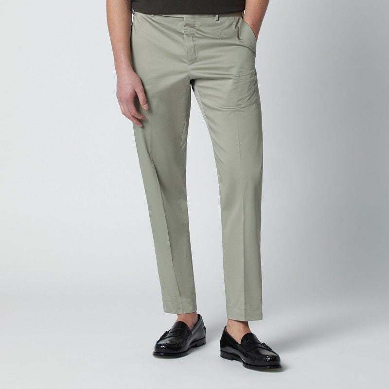 Sage Green Cottonblend Trousers