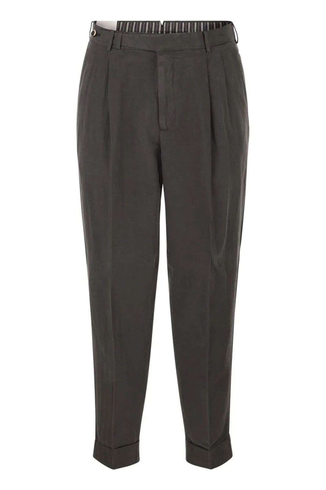 Carrot Trousers In Lyocell And Linen Blend