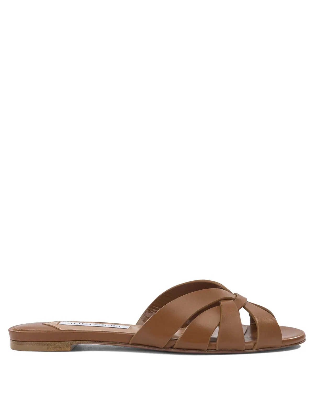 Copacabana Brown Calf Leather Calf Leather Slides