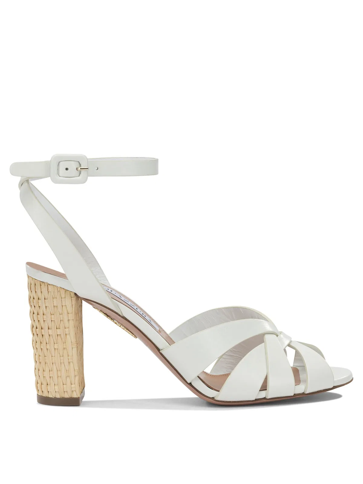 Copacabana 85Mm White Calf Leather Calf Leather Heeled Sandals