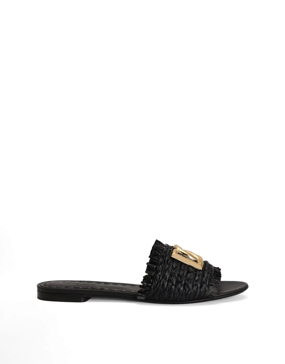 Dolce & Gabbana Raf Leather Flat Slides