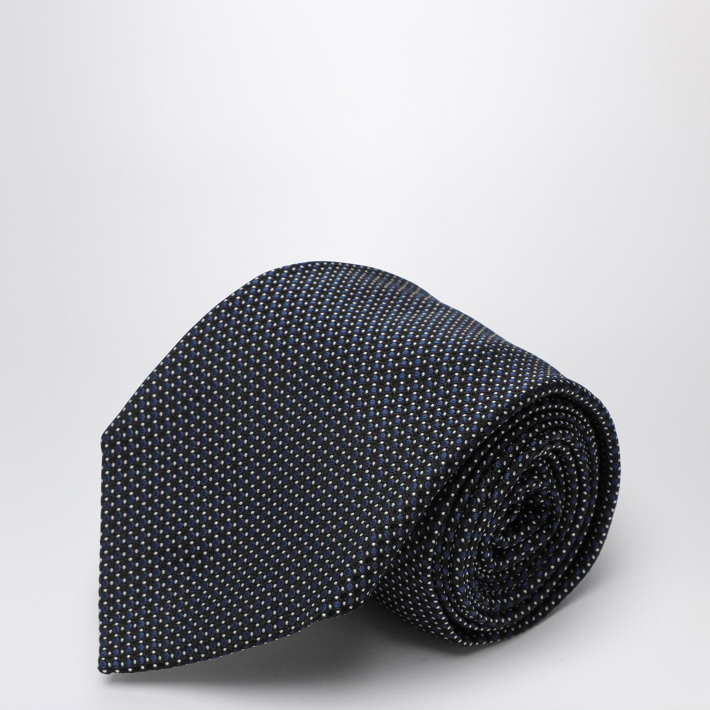 Blue Polka Dot Silk Tie