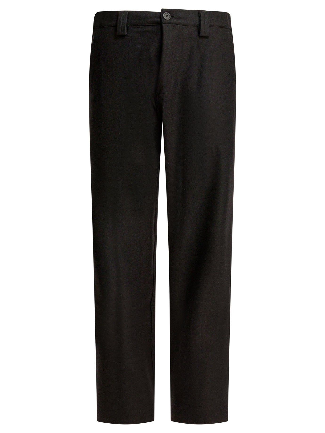 Black Wool Blend Trousers