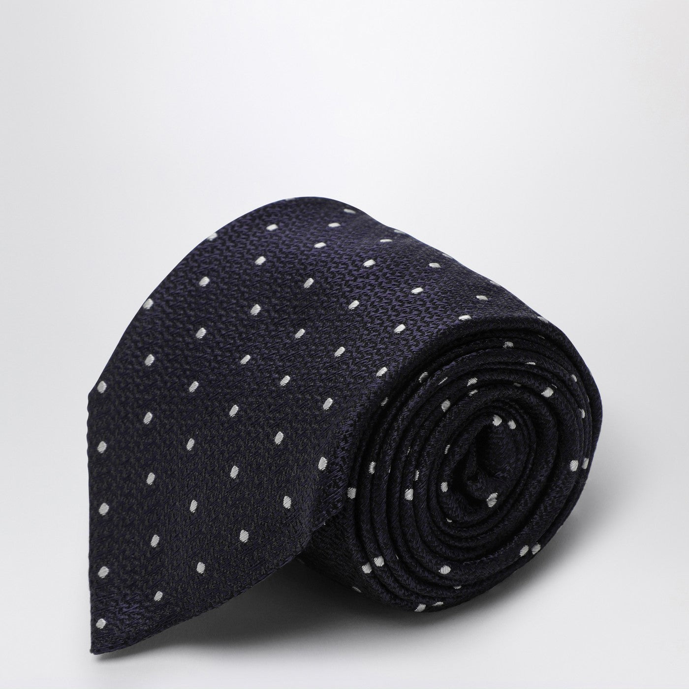 Blue/White Polka Dot Silk Tie