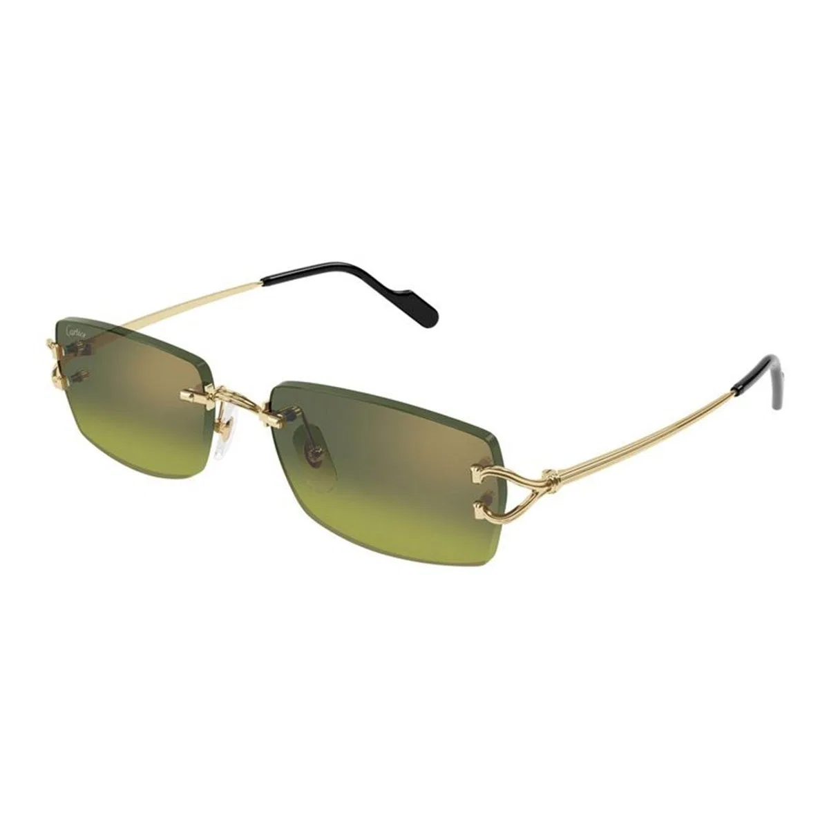 Cartier Rectangular Sunglasses In Green