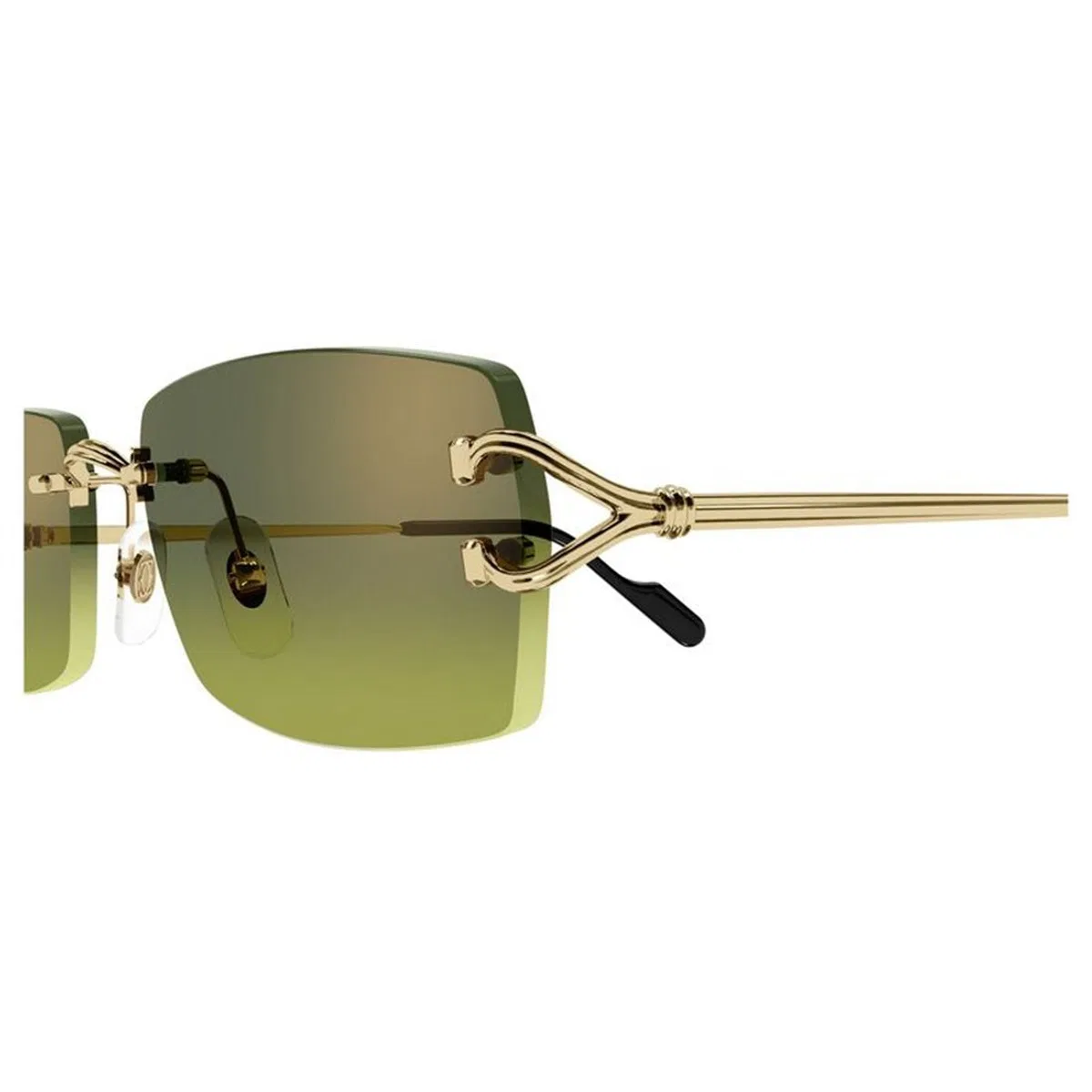 Cartier Rectangular Sunglasses In Green