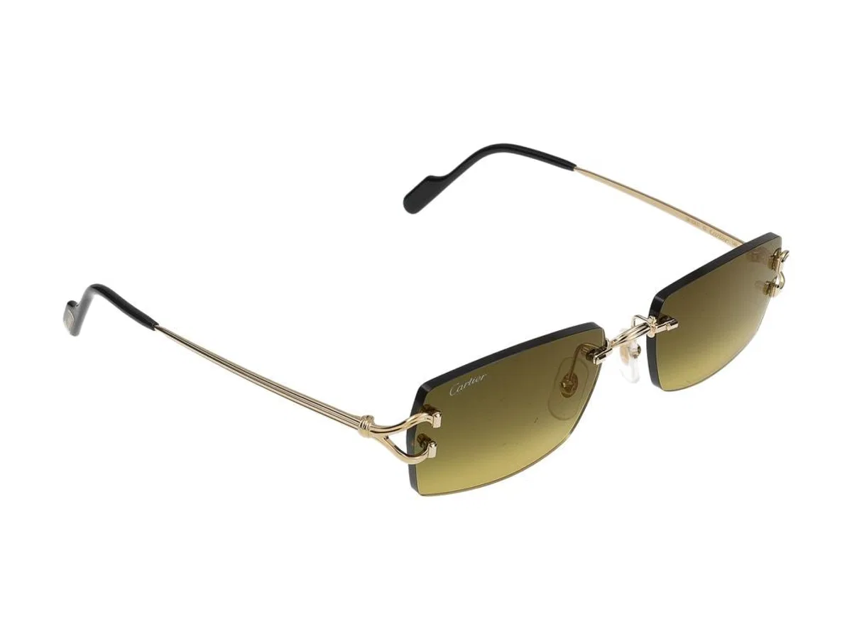 Cartier Rectangular Sunglasses In Green