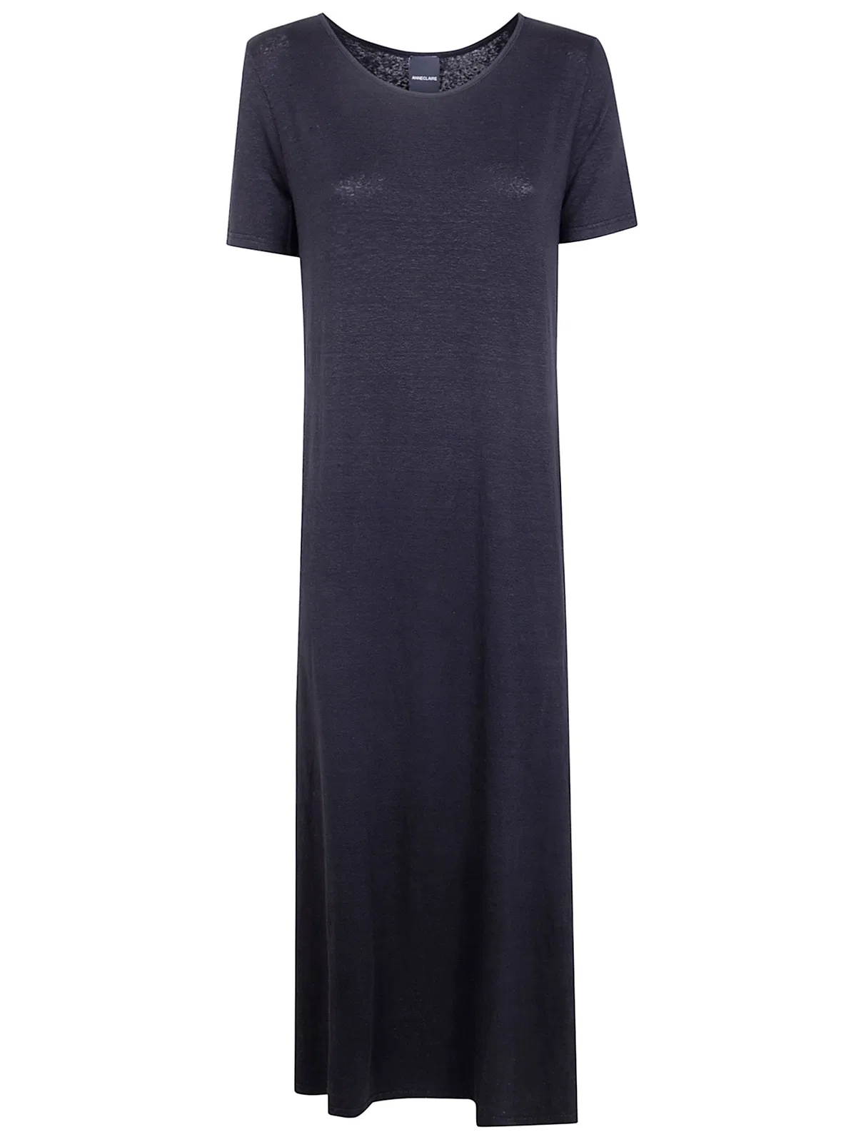Jersey Linen Short Sleeves Long Dress