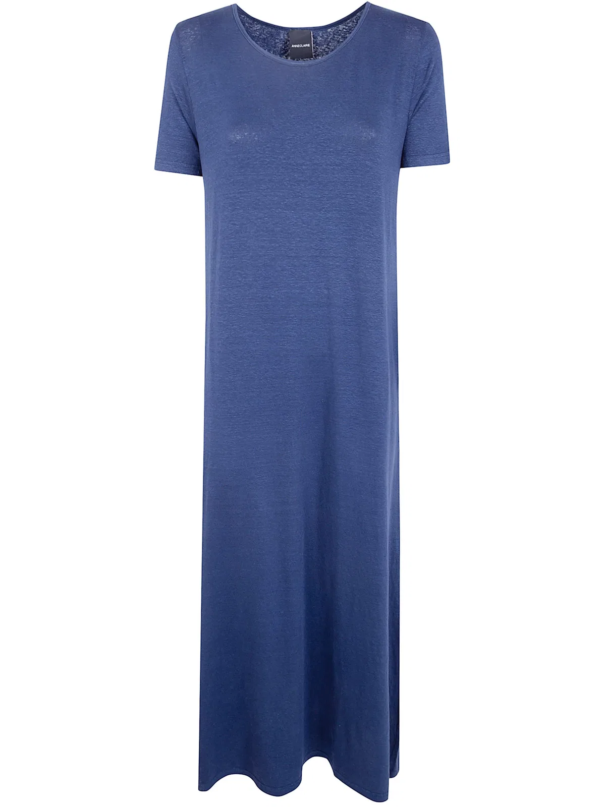 Jersey Linen Short Sleeves Long Dress
