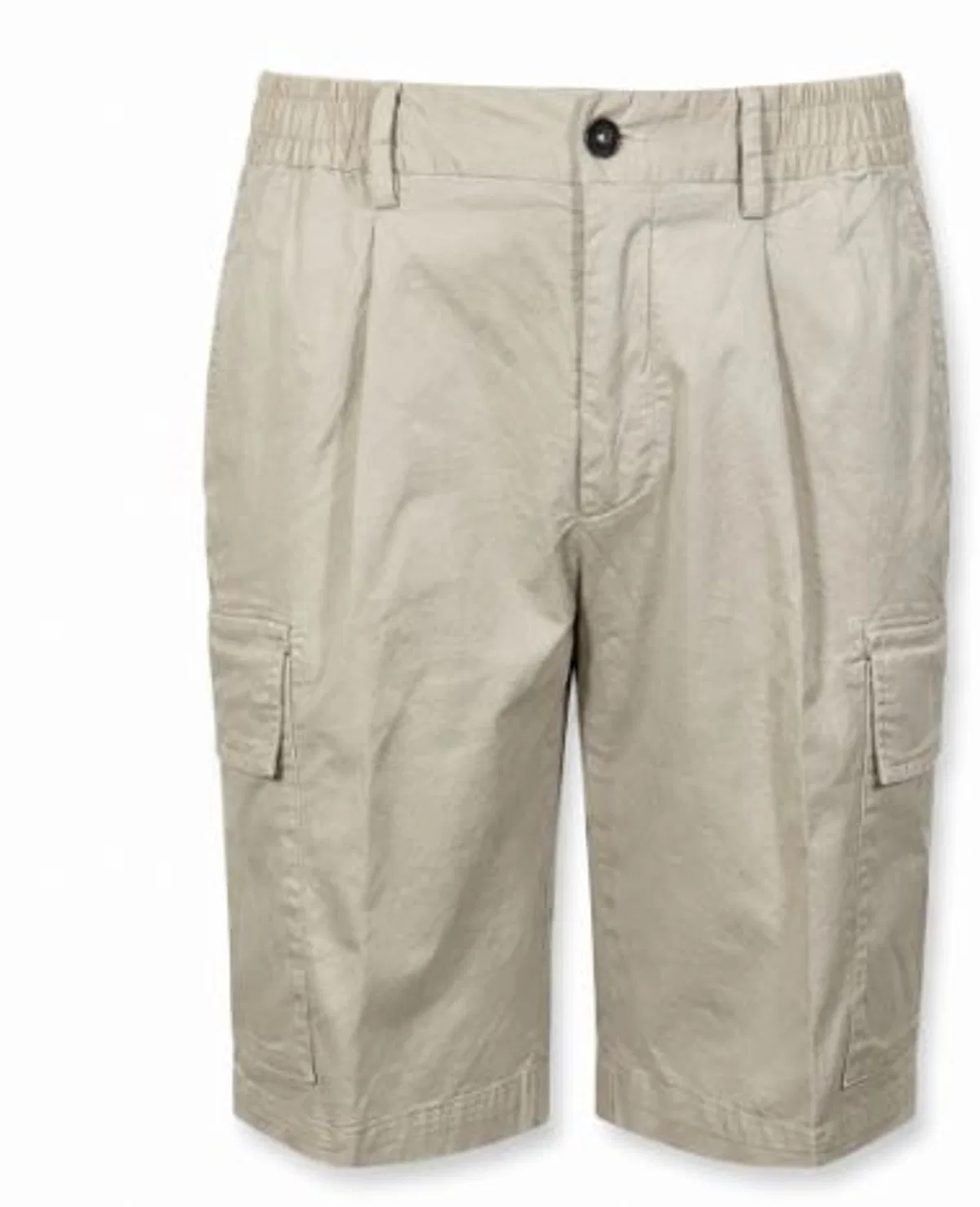 Sand Beige Cotton Shorts
