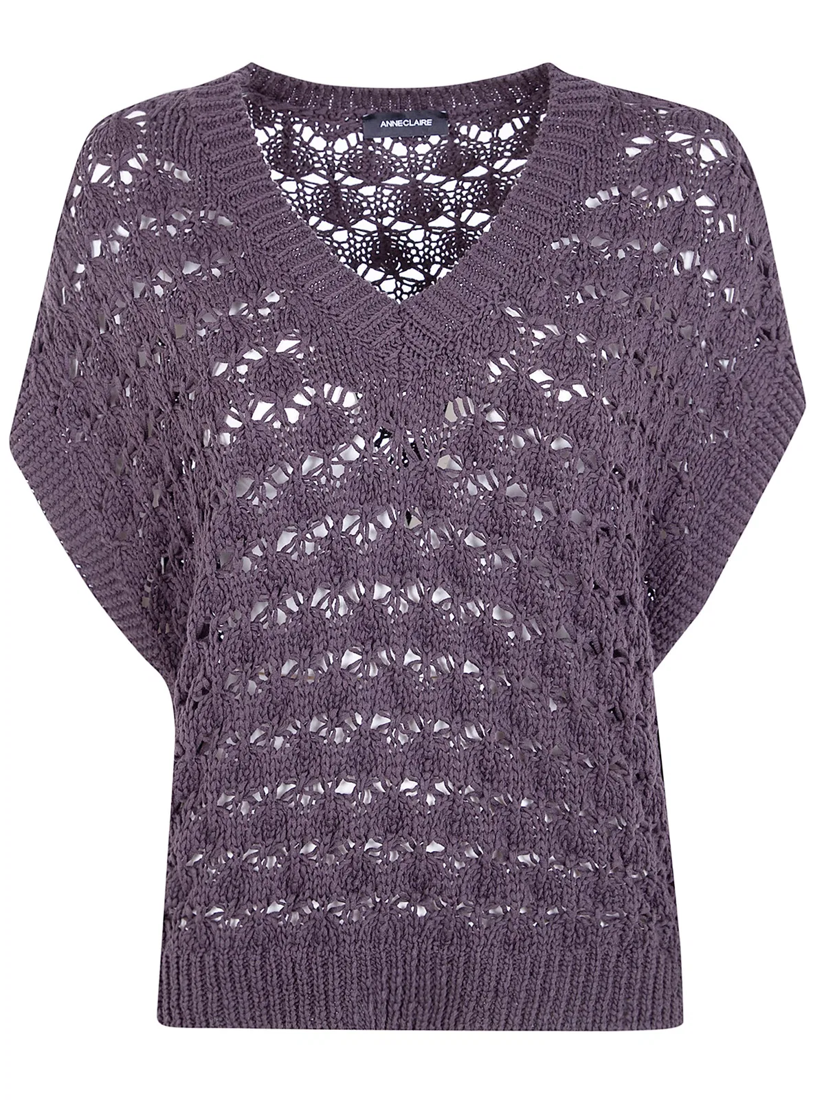 Short Sleeves V Neck Sweater