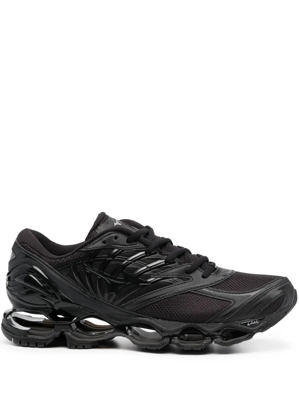 Black Leather Wave Prophecy Ls Sneakers