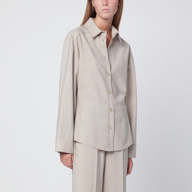 Stucco-Coloured Wool Shirt