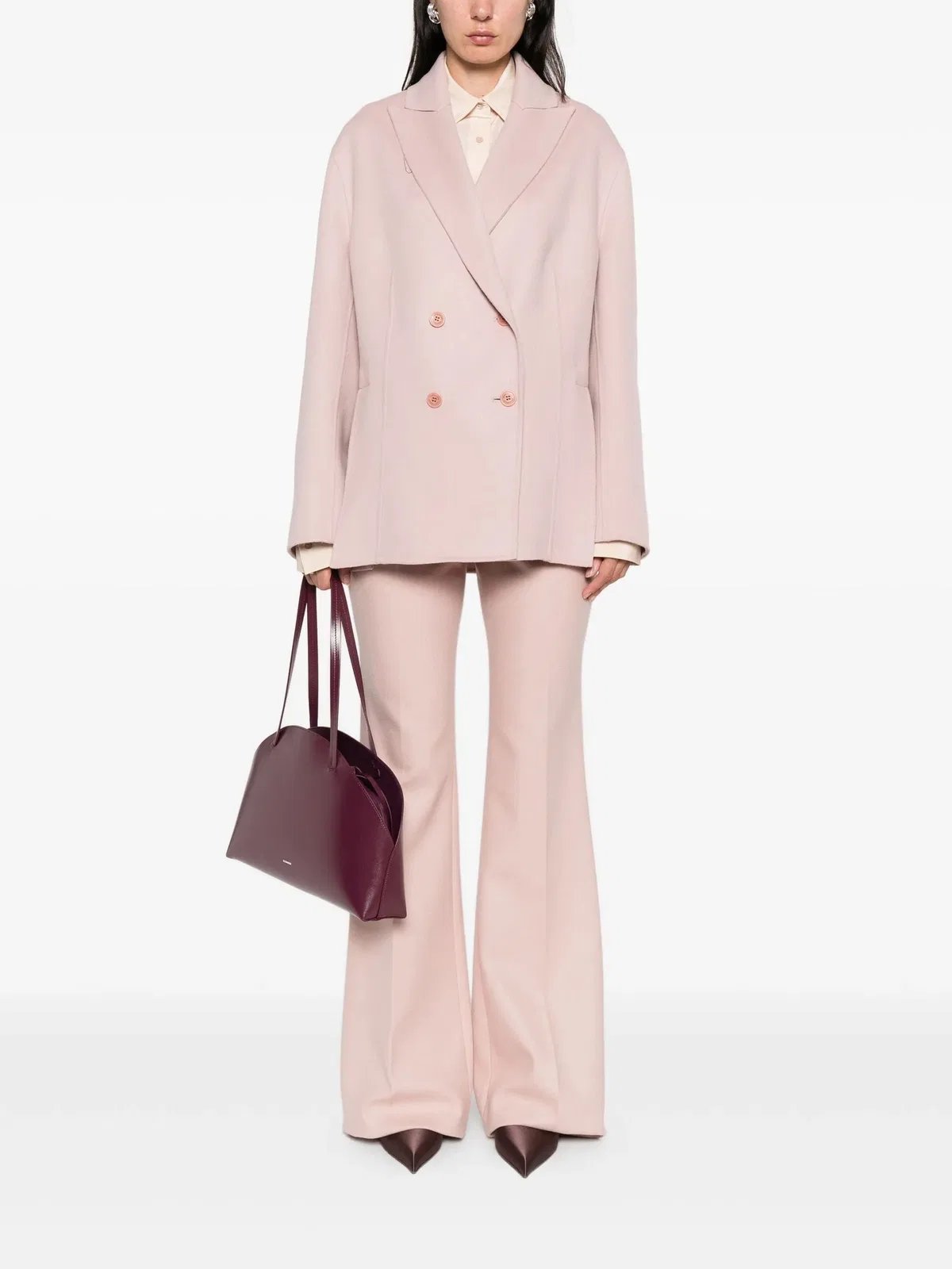 Ermanno Scervino Virgin Wool Jacket In Pink
