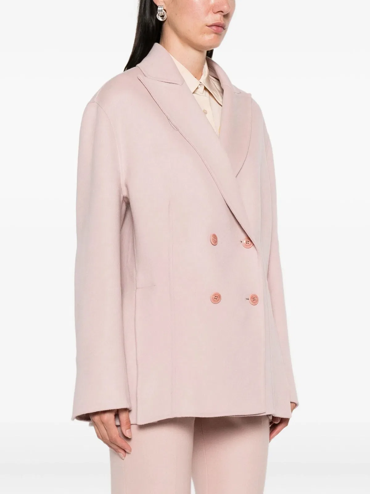 Ermanno Scervino Virgin Wool Jacket In Pink