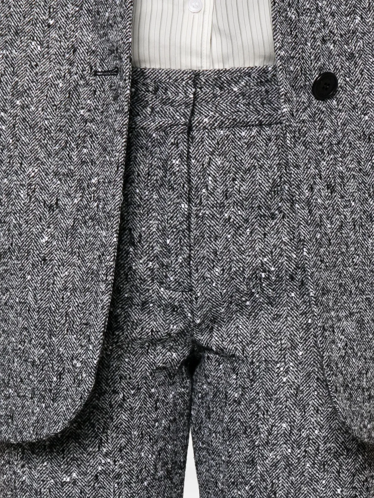 Ermanno Scervino Wool Polyamide Viscose Pants In Gray