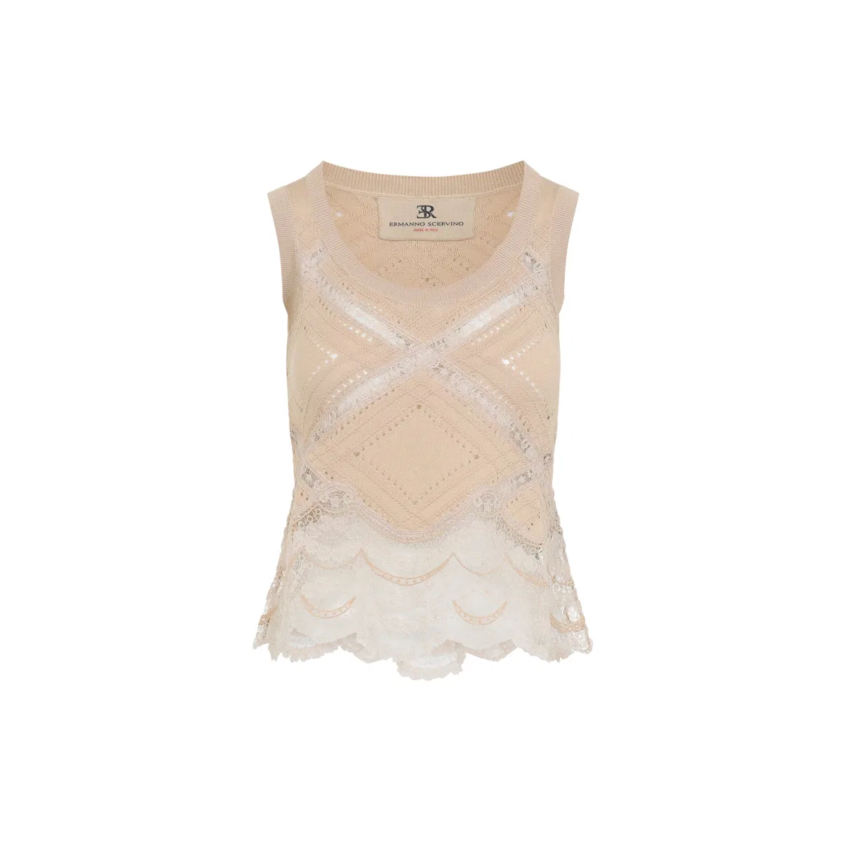 Sand Sleeveless Knit Top