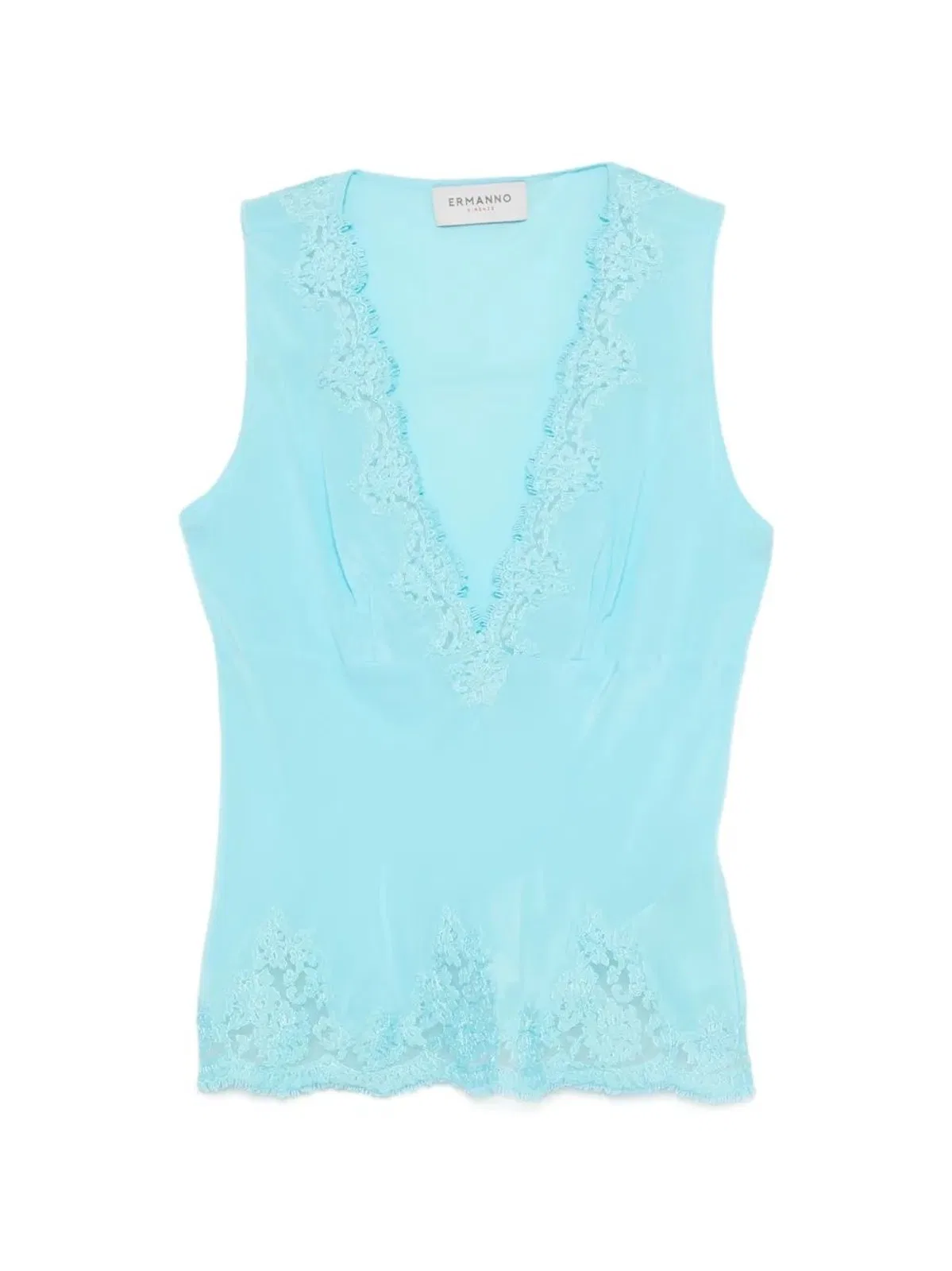 Turquoise Silk Top