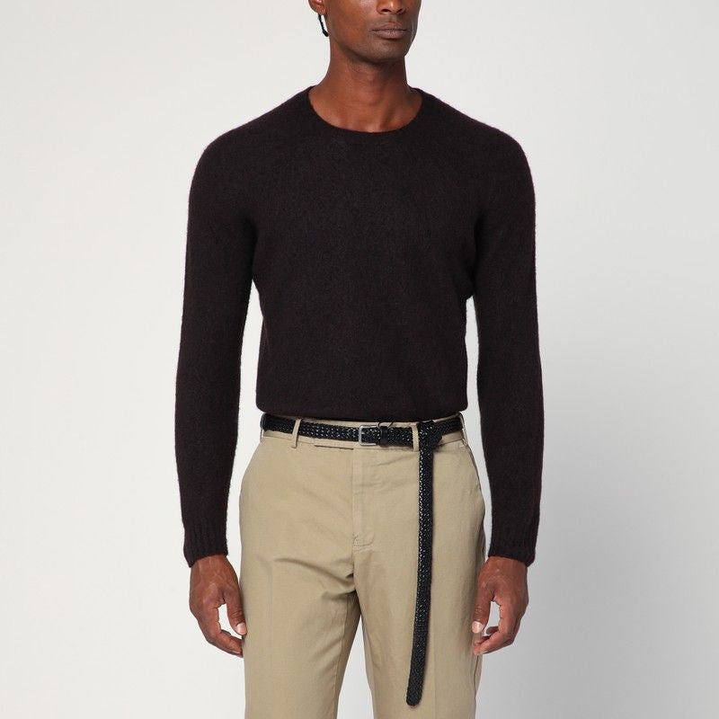 Brown Lambswool Sweater
