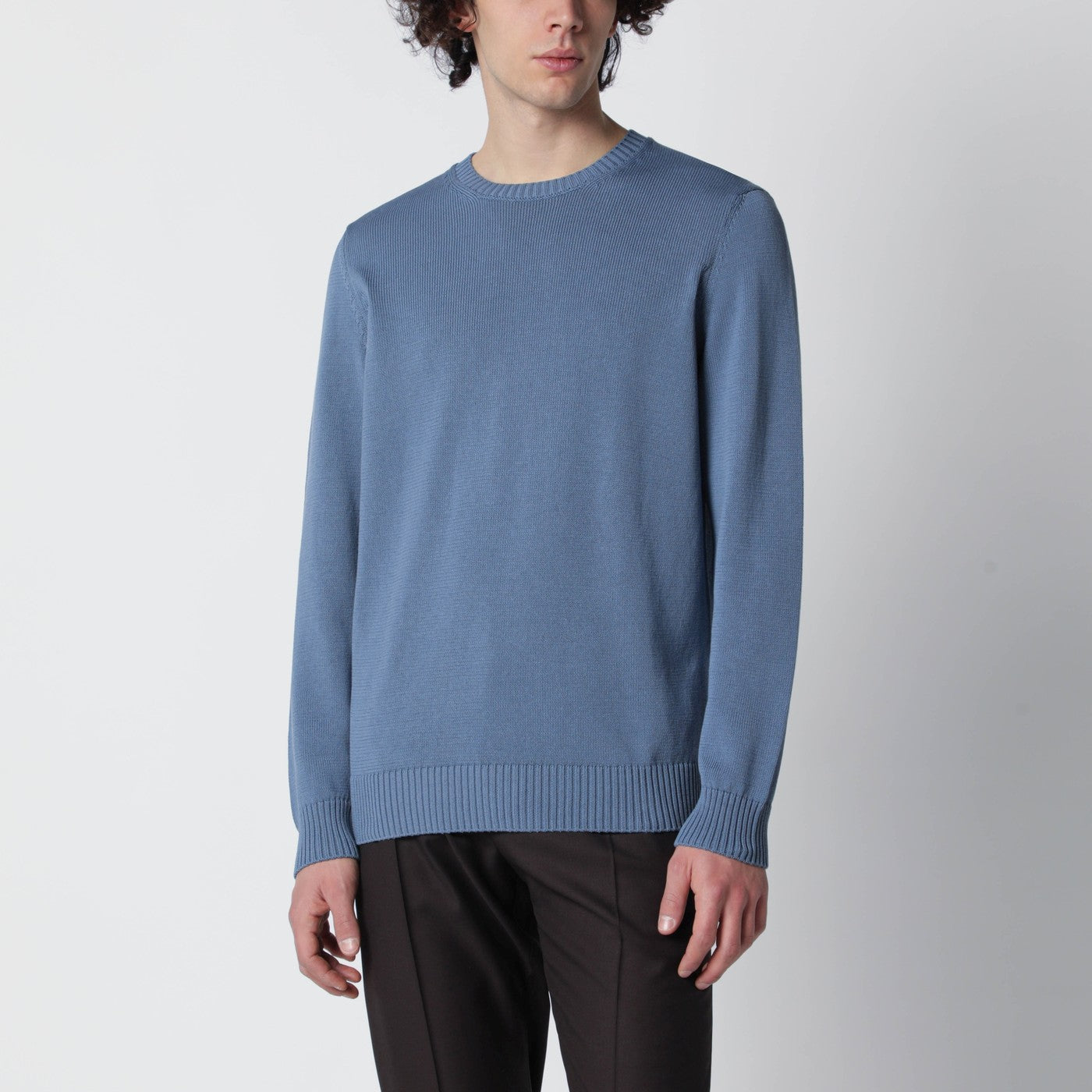 Powder Blue Cotton Sweater