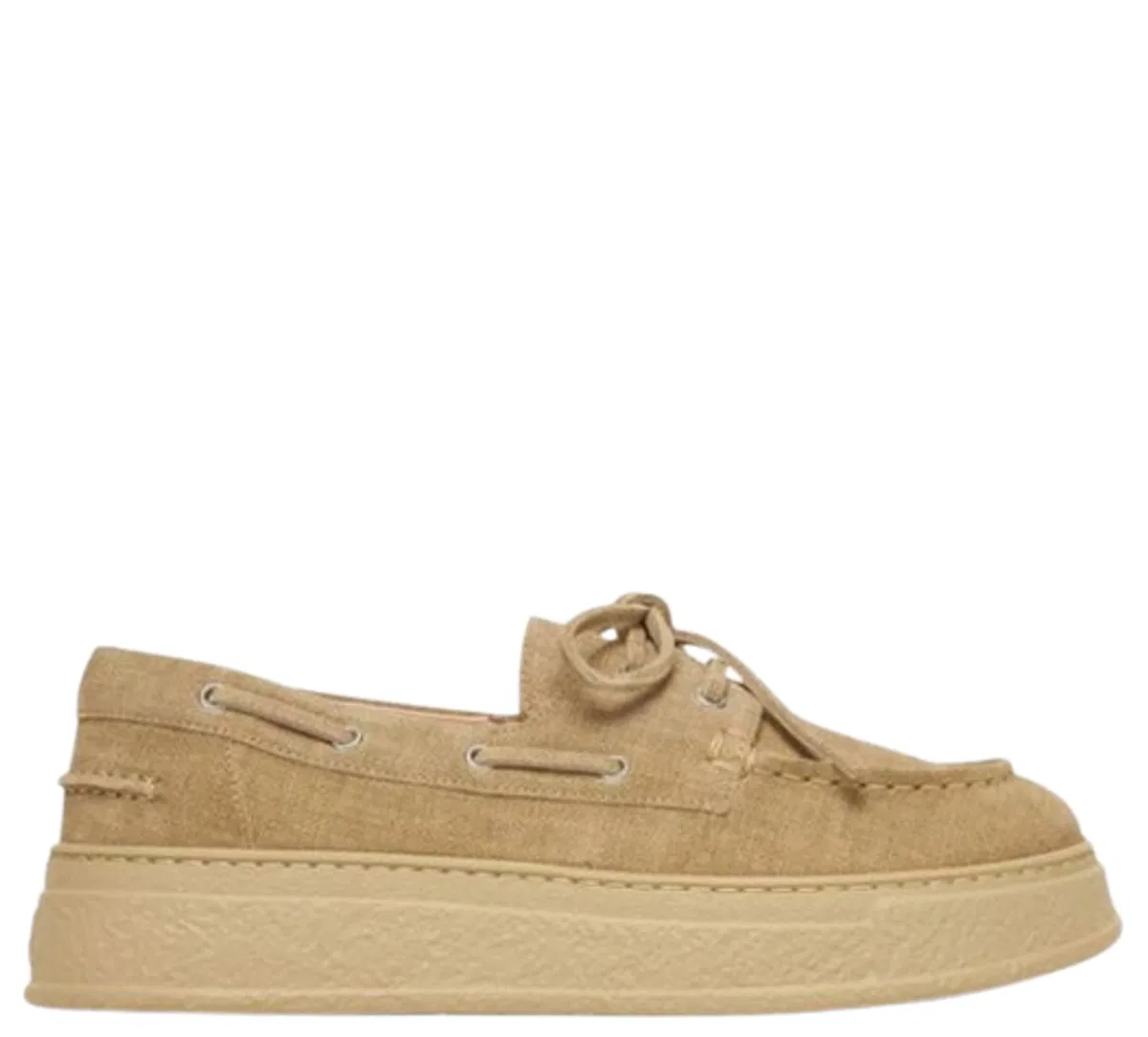 Neutrals Lace-Up Fastening Fla