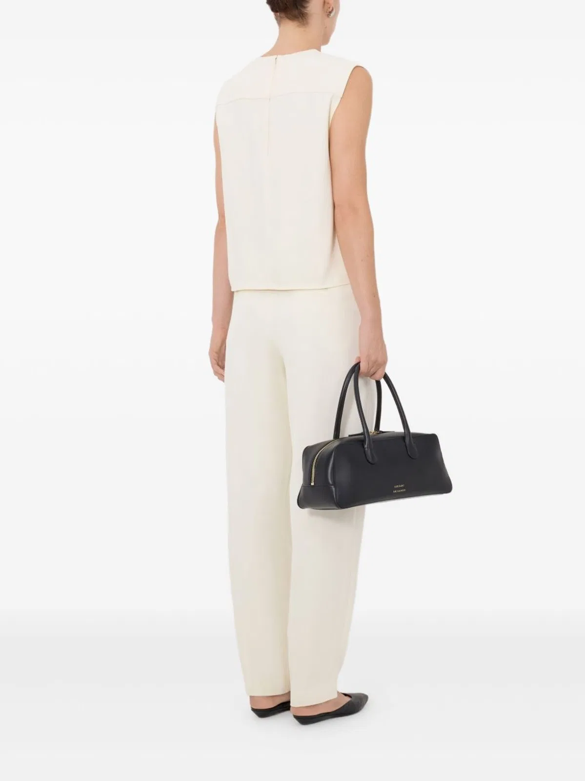 Loulou De Saison Top Sm Daika Natural V-neck In Ivory