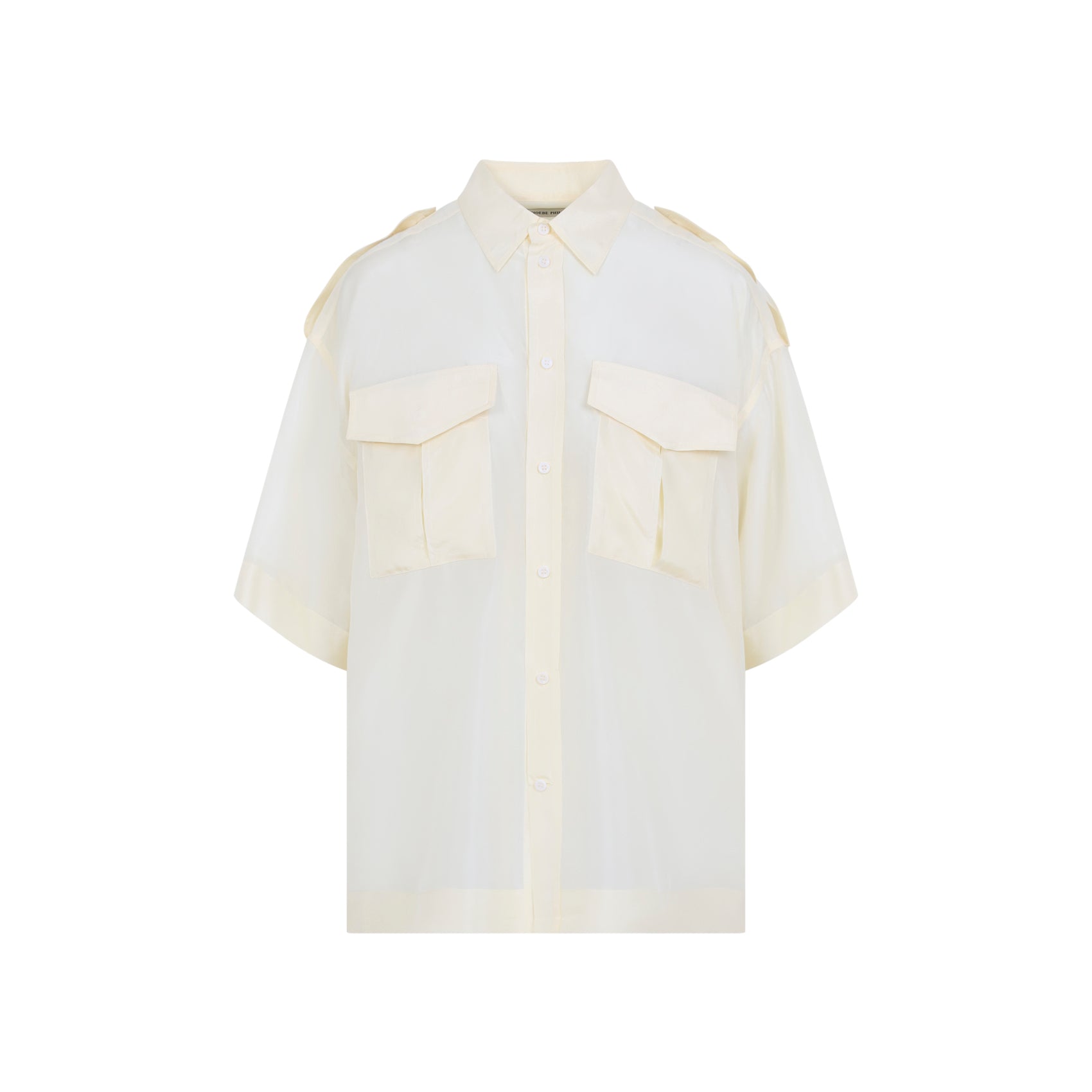 Ivory Lite Utility Silk Shirt
